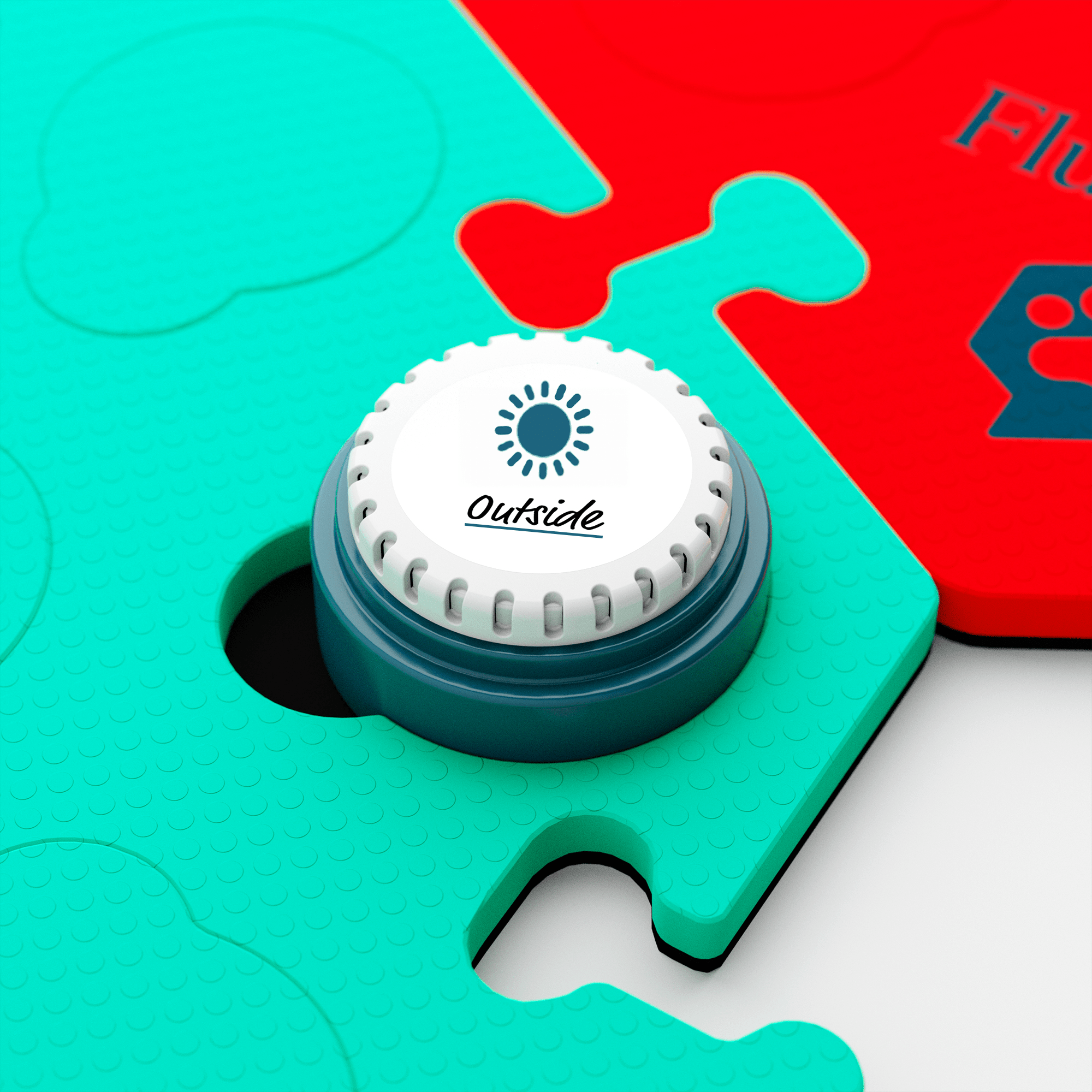 A Speak Up! recordable button in a HexTile