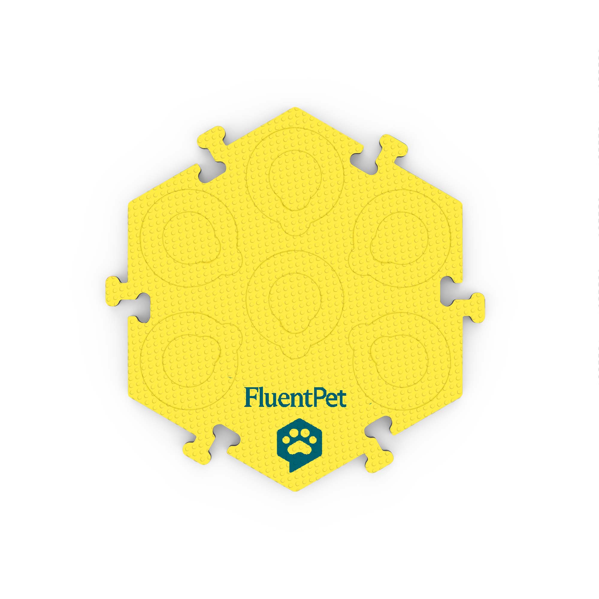 A yellow FluentPet FlexTile