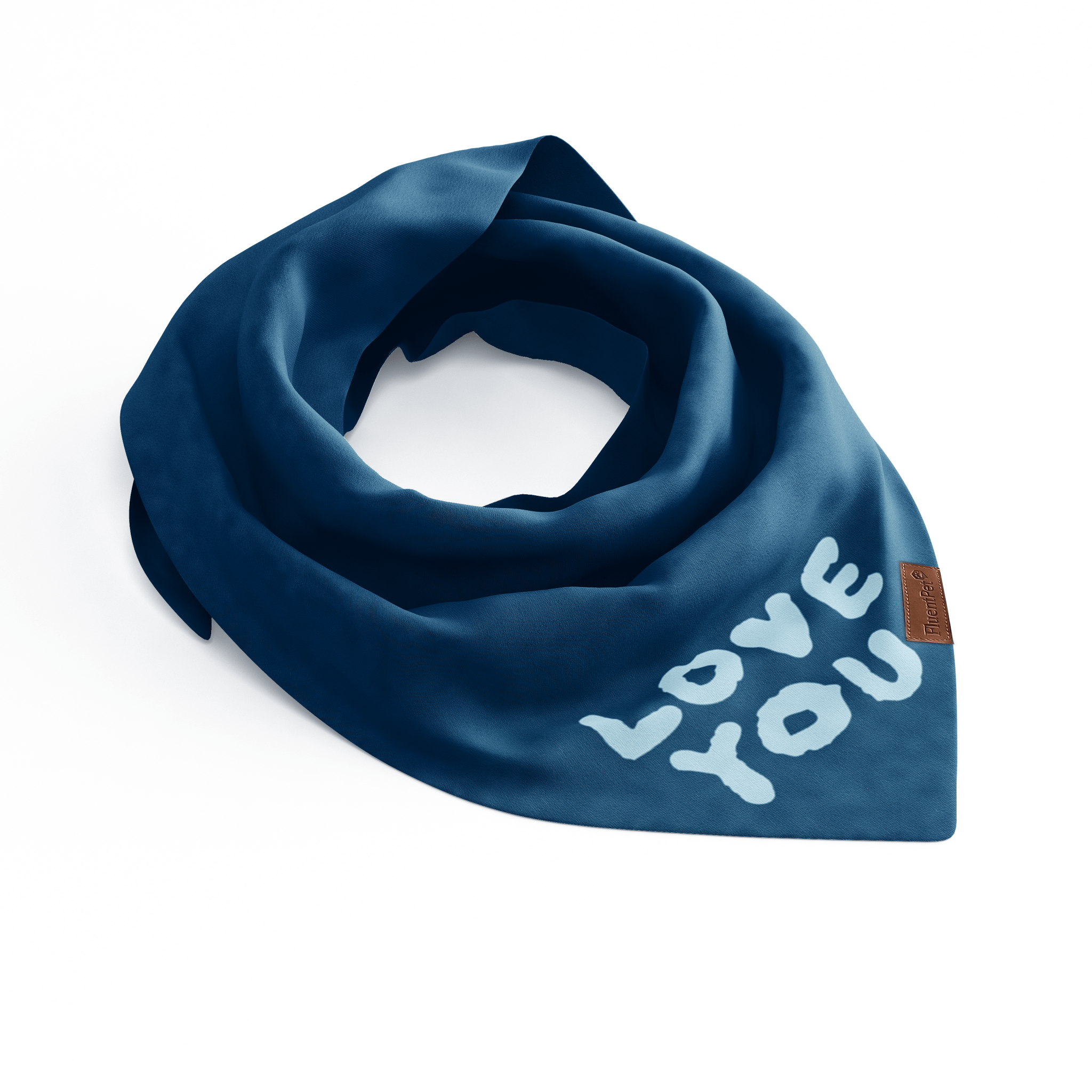 Bandana with "Love You" design.