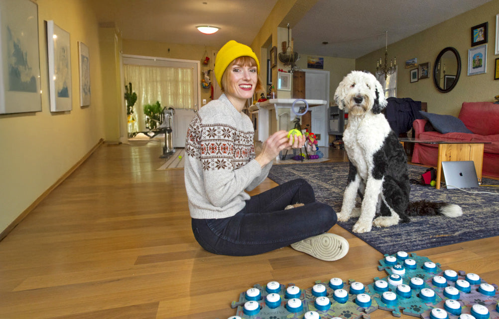 Bunny & Alexis using FluentPet Dog Talking Buttons