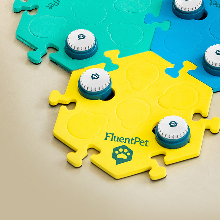 FluentPet HexTiles with Speak Up! recordable buttons.