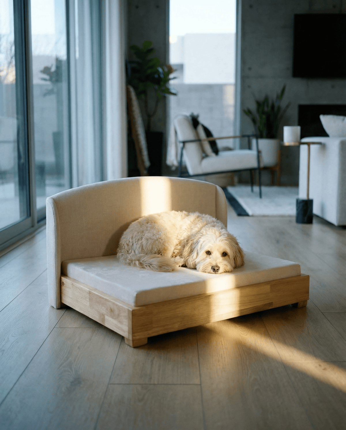 The Haven — Luxury Handcrafted Dog Bed | Solid Wood, Orthopedic, Waterproof lined