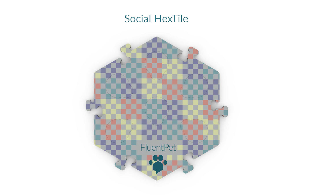 Azulejo hexagonal con patrón de pata grande 