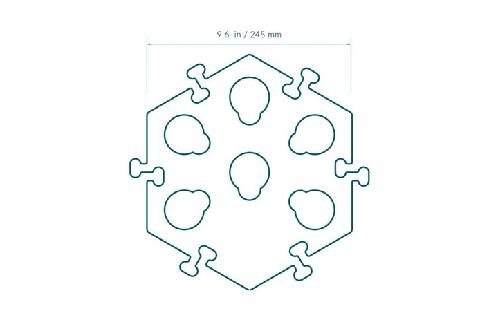 Azulejo hexagonal con patrón de pata grande 