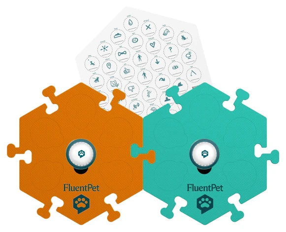 Tester Kit Halloween edition: 2 buttons on orange and teal HexTiles